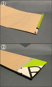 紙袋で紙財布を手作り！「カード入れの作り方」手順 1
