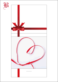 簡単手作りバレンタインカード「無料ダウンロード テンプレート Bタイプ」