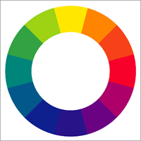 色の組み合わせ見本「12色相環」
