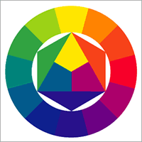 色の組み合わせ方「イッテンの色相分割法による配色」