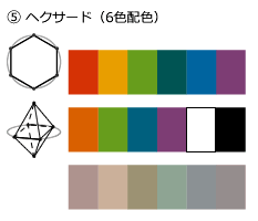 色の組み合わせ見本「イッテンの配色理論 5」